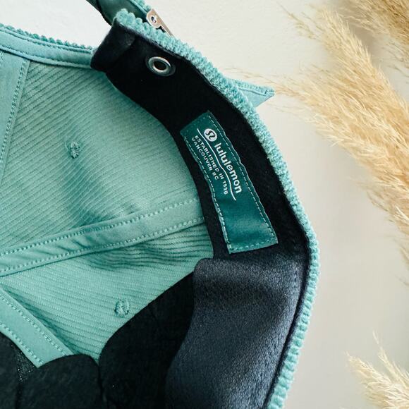 NEW LULULEMON Turqouise Green Blue Cord Corduroy Adjustable Dad Hat Baseball Cap